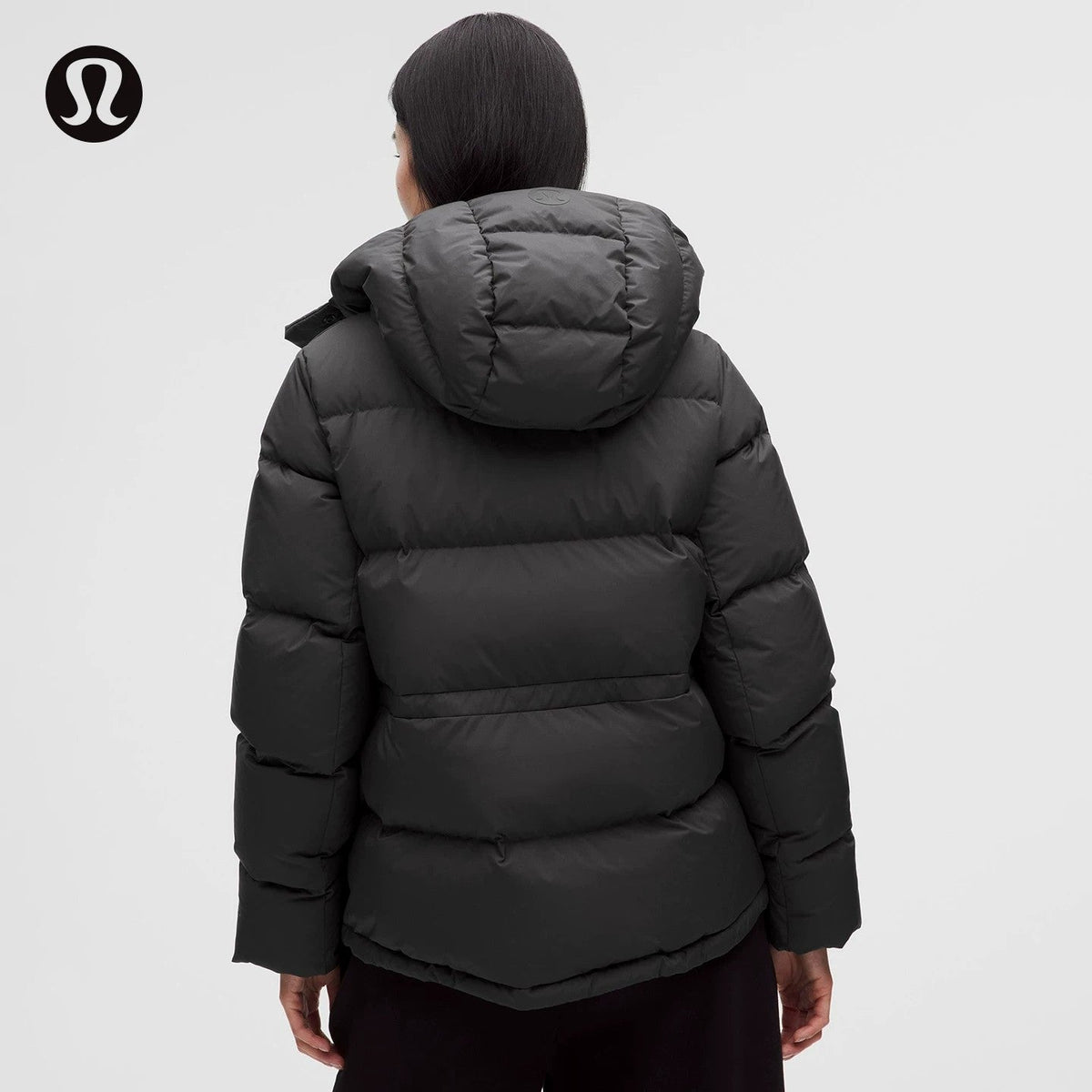 Lululemon SoftMatte Cropped Goose Down Puffer Jacket with Detachable Hood