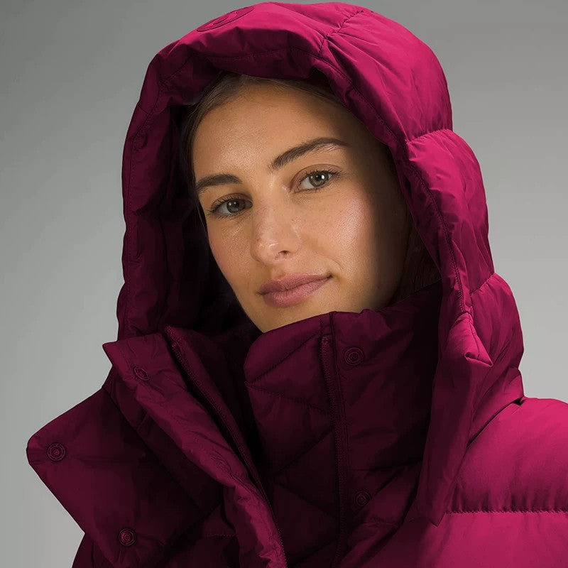 Lululemon SoftMatte Cropped Goose Down Puffer Jacket with Detachable Hood