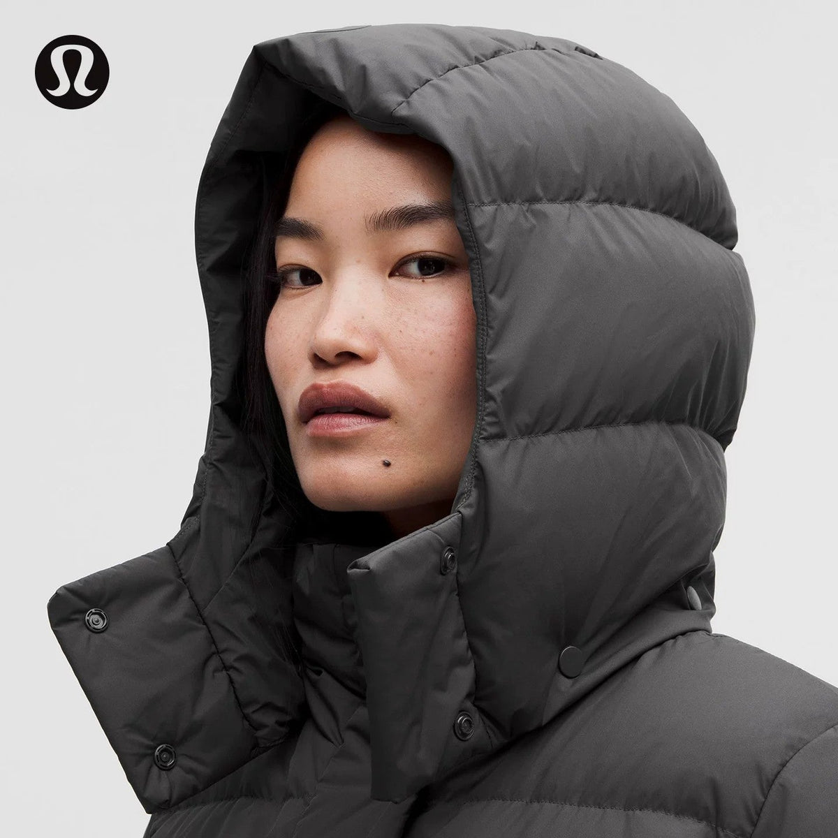 Lululemon SoftMatte Cropped Goose Down Puffer Jacket with Detachable Hood
