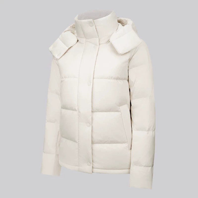 Lululemon SoftMatte Cropped Goose Down Puffer Jacket with Detachable Hood