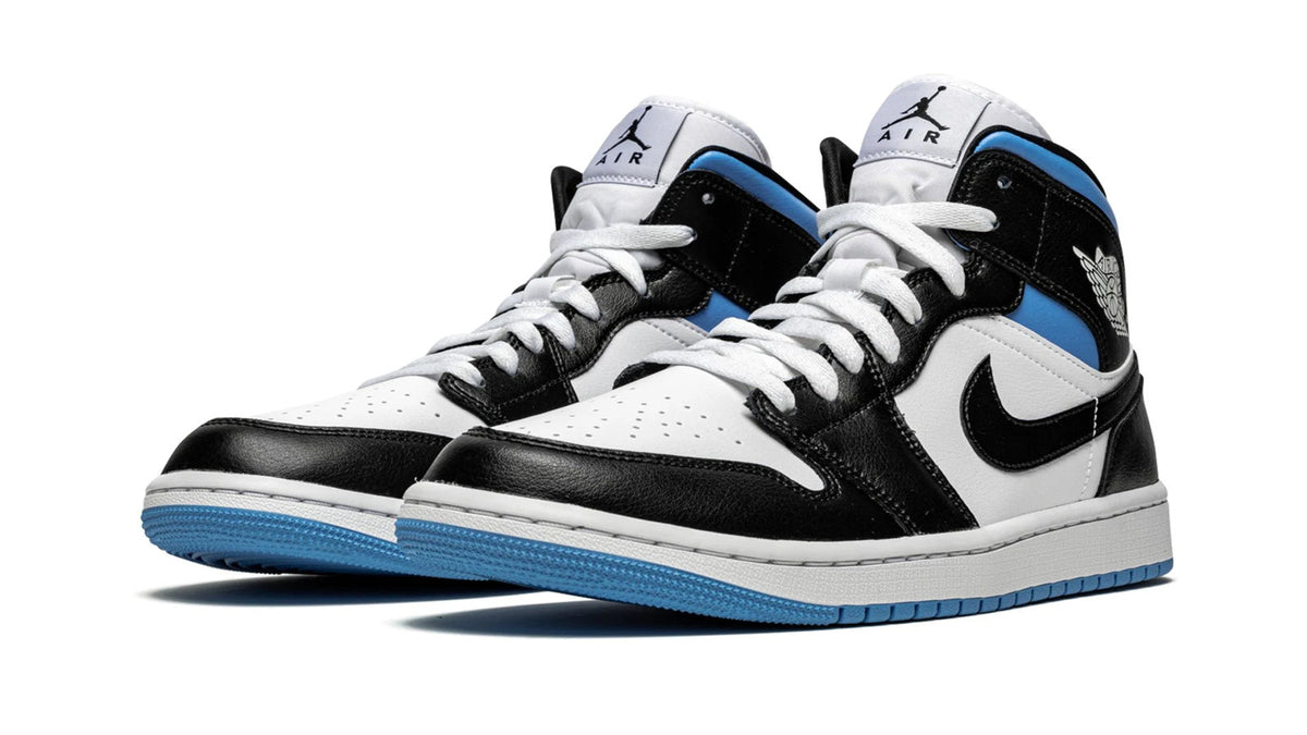 Air Jordan 1 Mid WMNS "Black/White/University Blue"