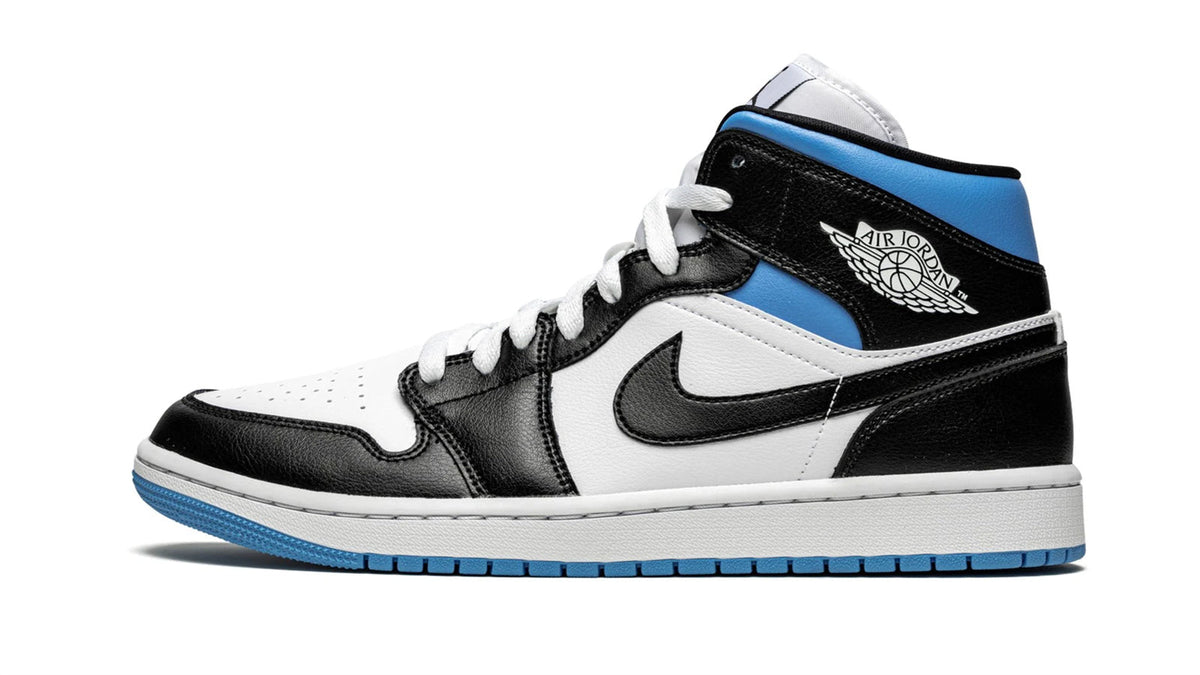 Air Jordan 1 Mid WMNS "Black/White/University Blue"