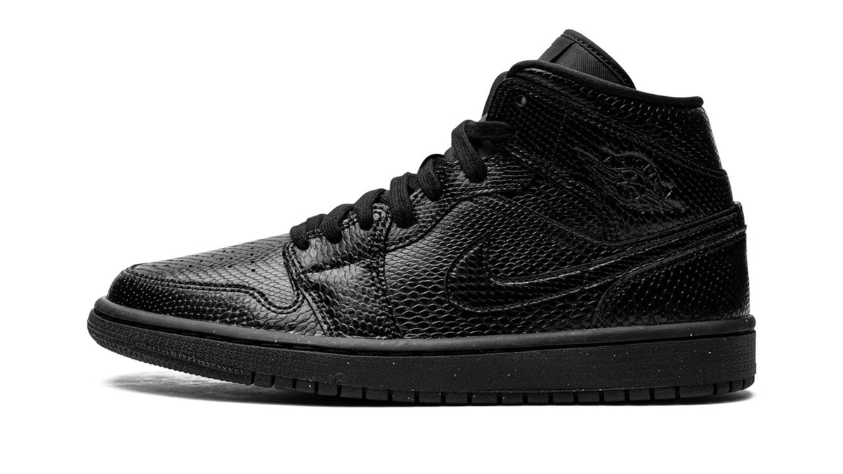Air Jordan 1 Mid WMNS "Black Snakeskin"
