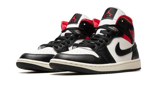 Air Jordan 1 Mid WMNS "Black/Gym Red/Sail"