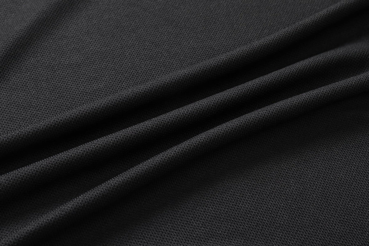 Men's Black Long Sleeve Polo