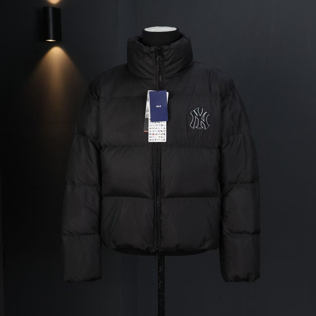 MLB New York Yankees Unisex Cropped Down Jacket with Plush Collar