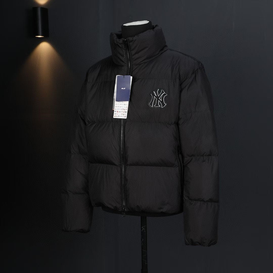 MLB New York Yankees Unisex Cropped Down Jacket with Plush Collar