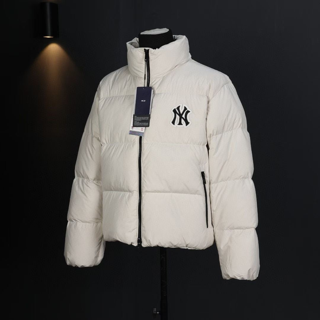 MLB New York Yankees Unisex Cropped Down Jacket with Plush Collar