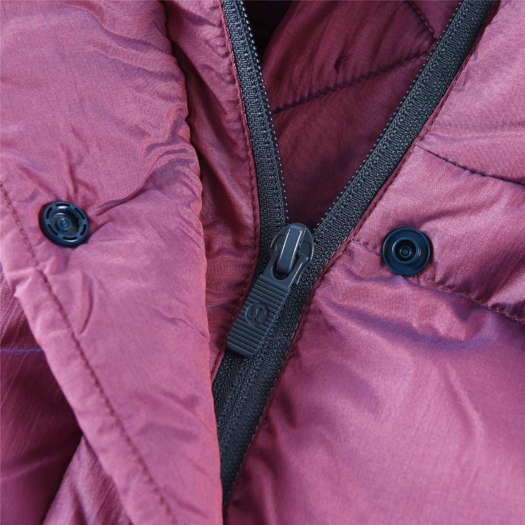 Lululemon Wunder Puff Cropped Goose Down Jacket with Detachable Hood