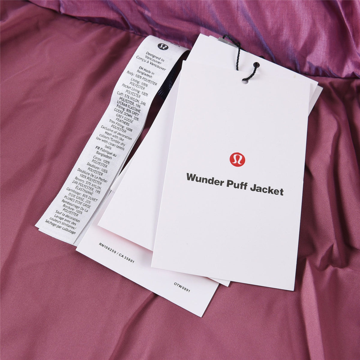 Lululemon Wunder Puff Cropped Goose Down Jacket with Detachable Hood