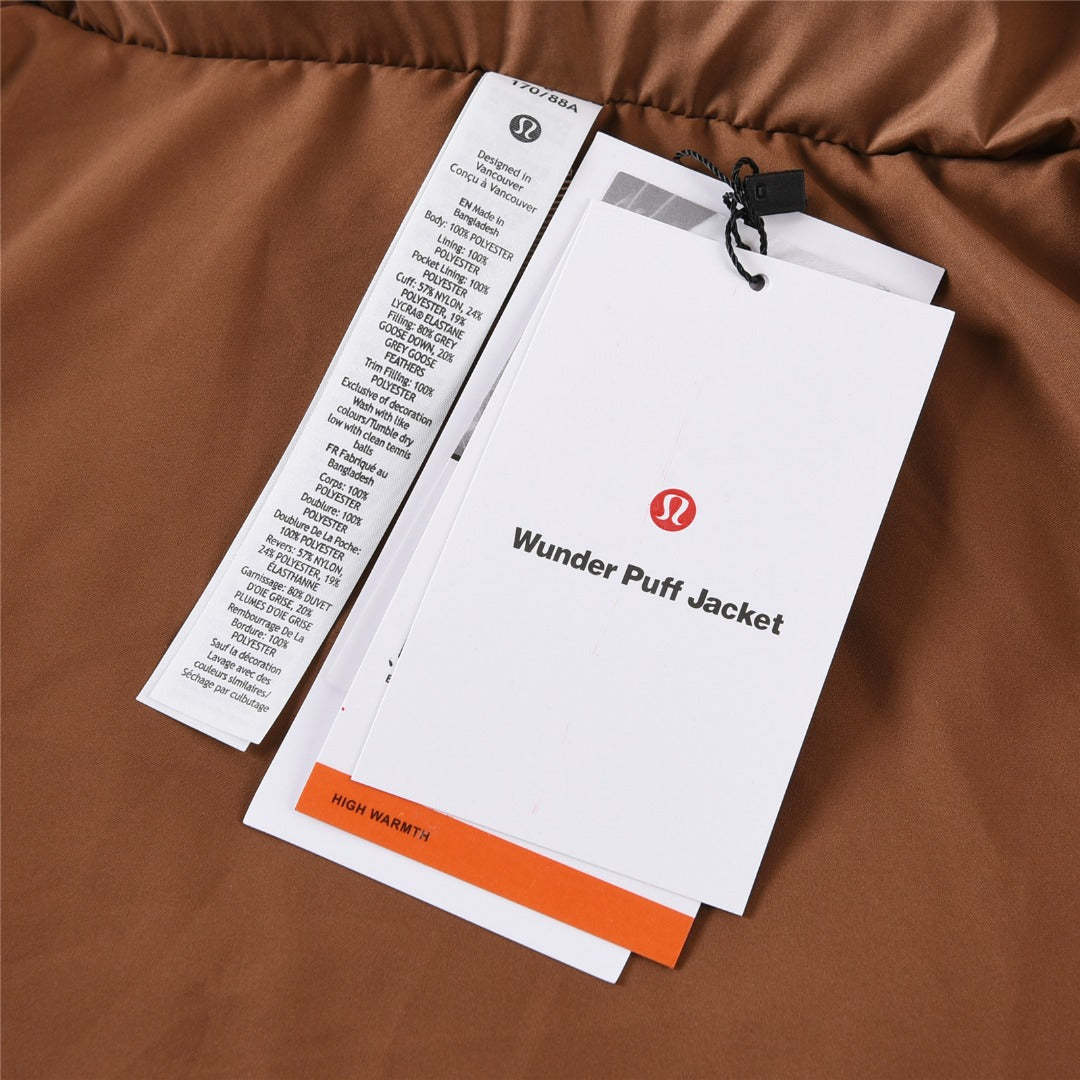 Lululemon Wunder Puff Cropped Goose Down Jacket with Detachable Hood