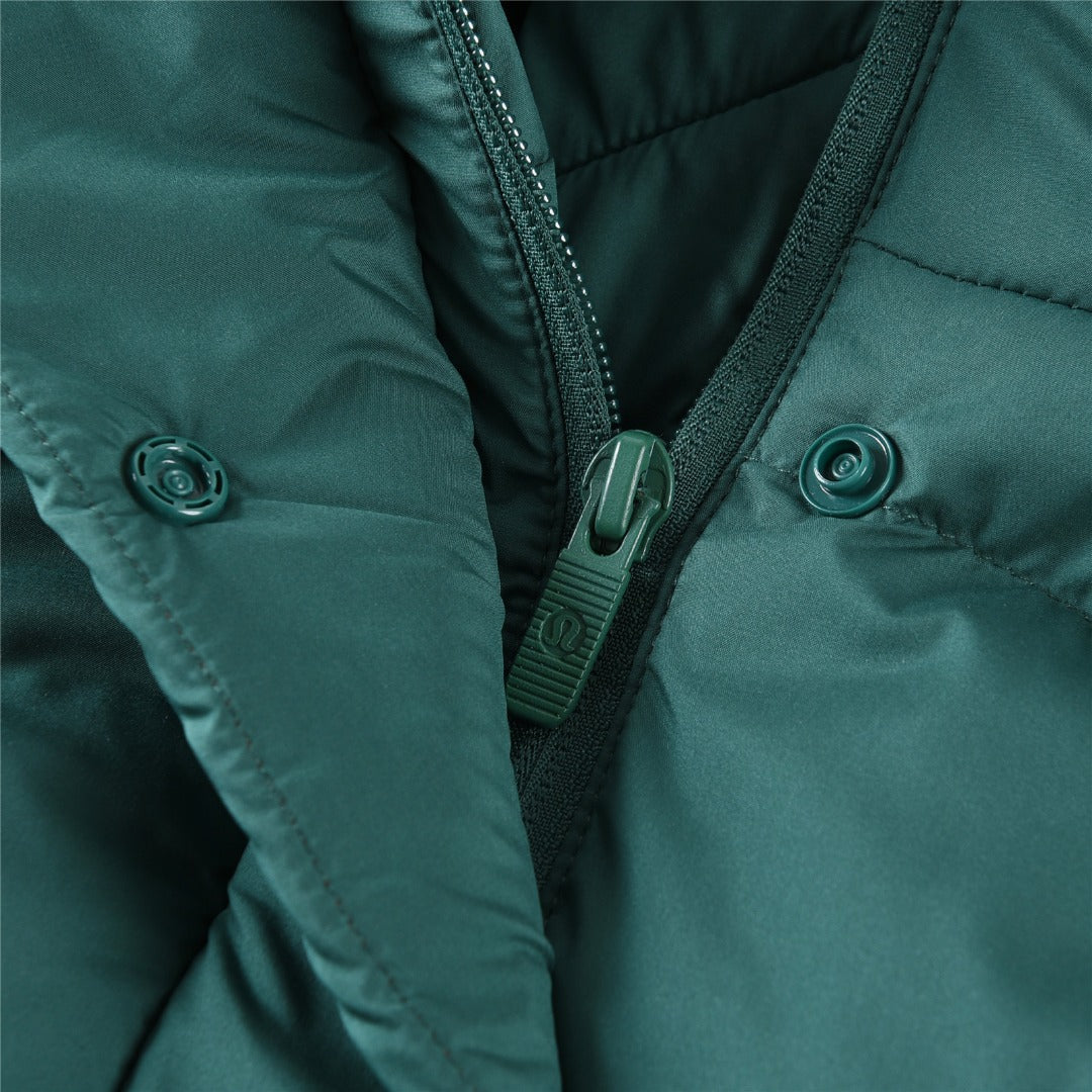 Lululemon Wunder Puff Cropped Goose Down Jacket with Detachable Hood