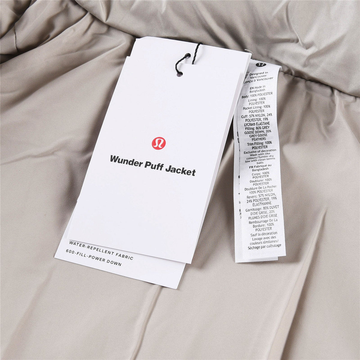 Lululemon Wunder Puff Cropped Goose Down Jacket with Detachable Hood