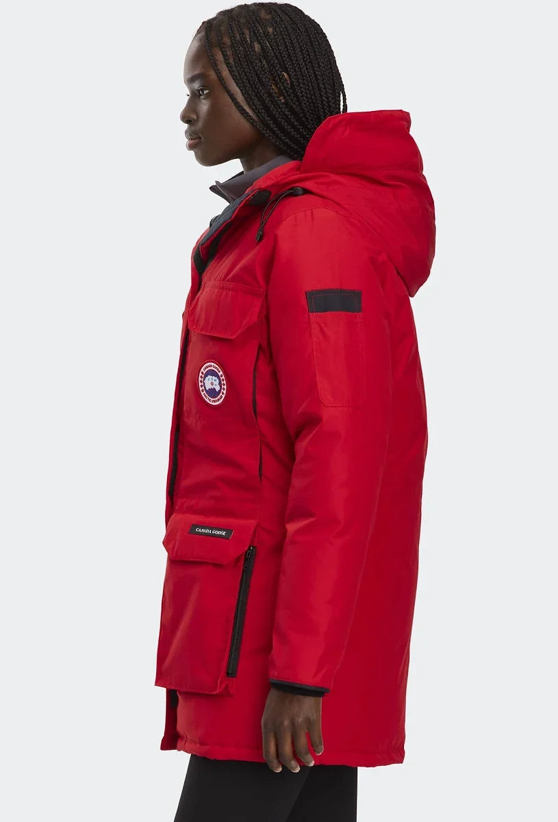 Canada Goose Unisex Mid-Length Puffer Jacket – Red