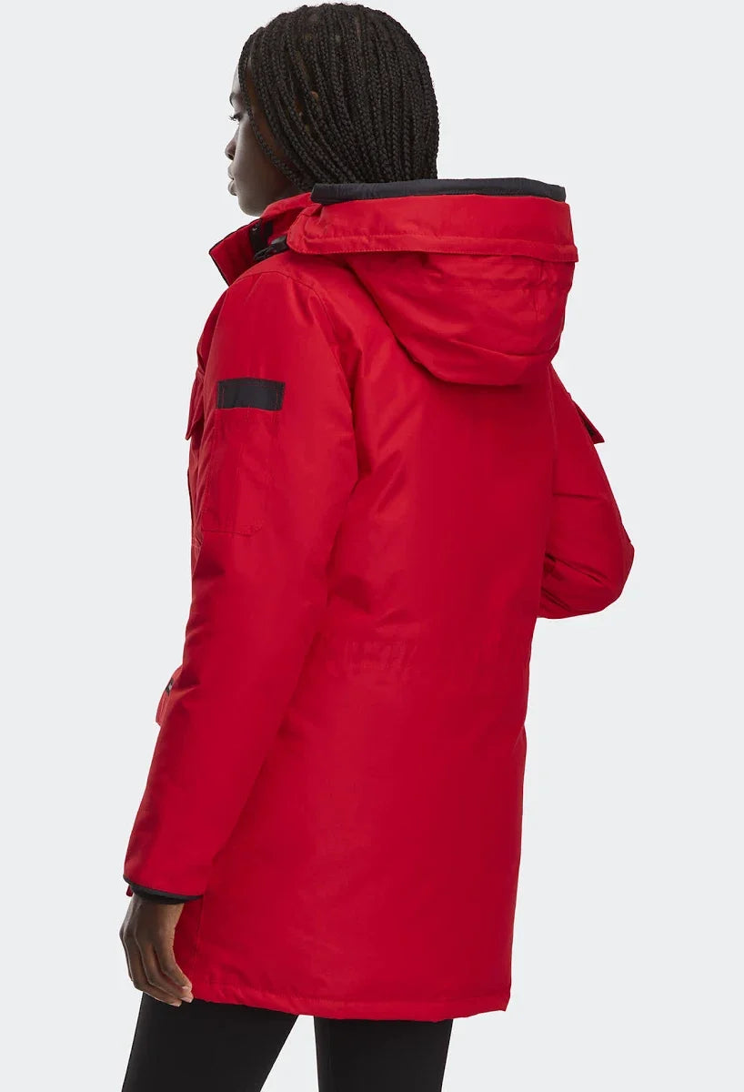 Canada Goose Unisex Mid-Length Puffer Jacket – Red