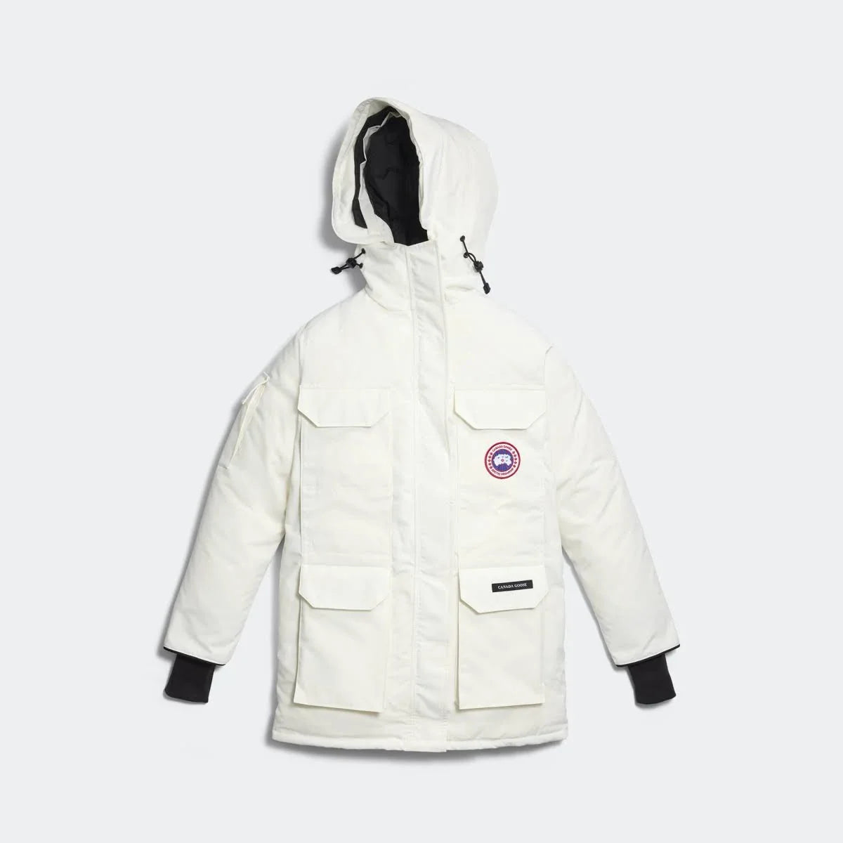 Canada Goose Unisex Mid-Length Puffer Jacket – White