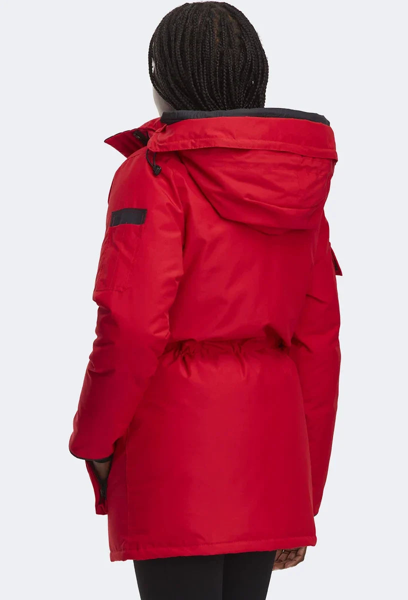 Canada Goose Unisex Mid-Length Puffer Jacket – Red