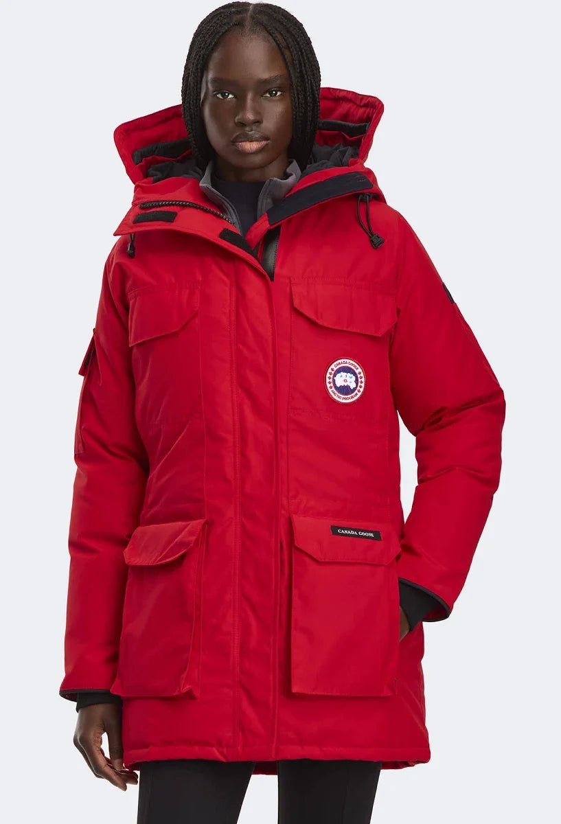 Canada Goose Unisex Mid-Length Puffer Jacket – Red