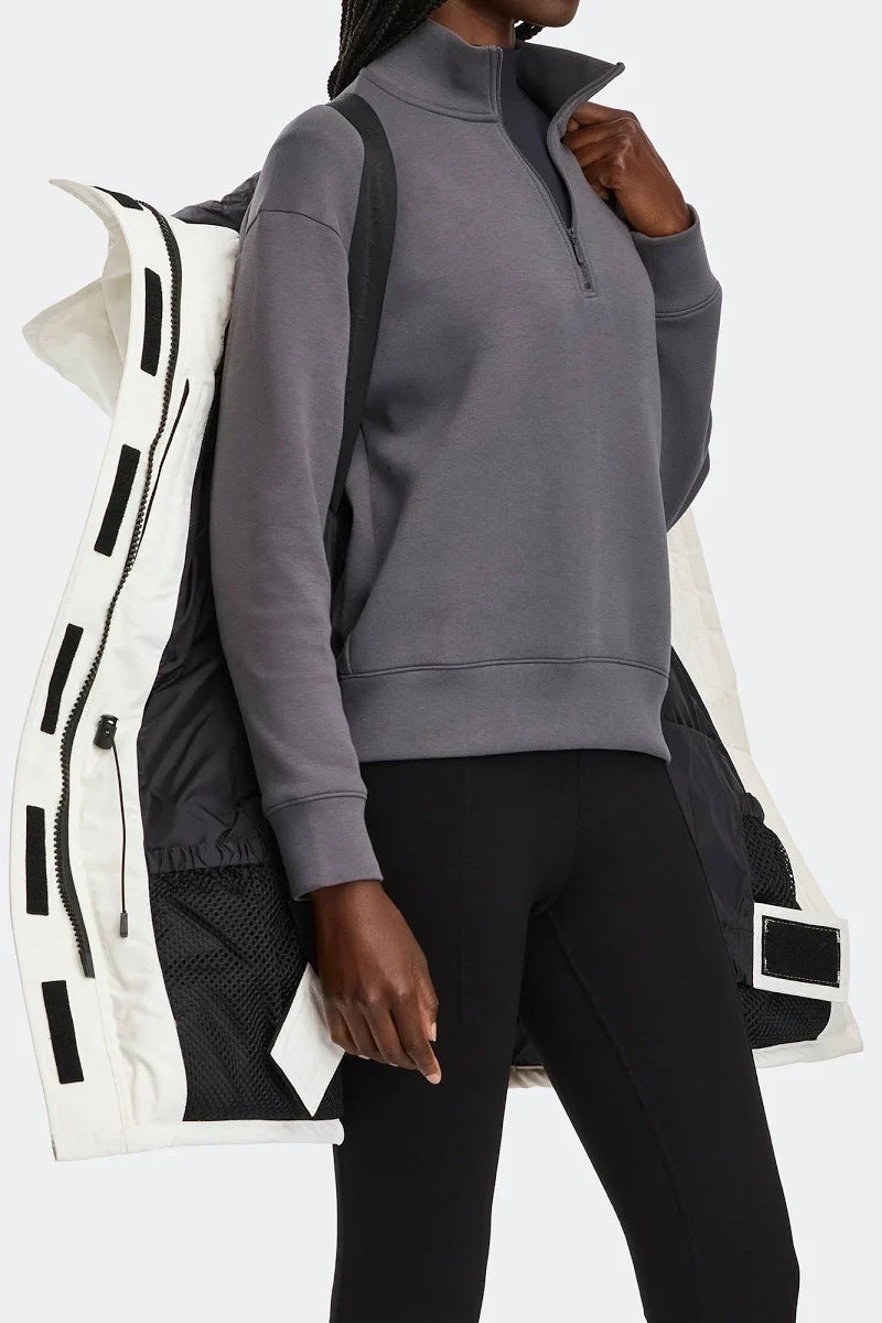 Canada Goose Unisex Mid-Length Puffer Jacket – White