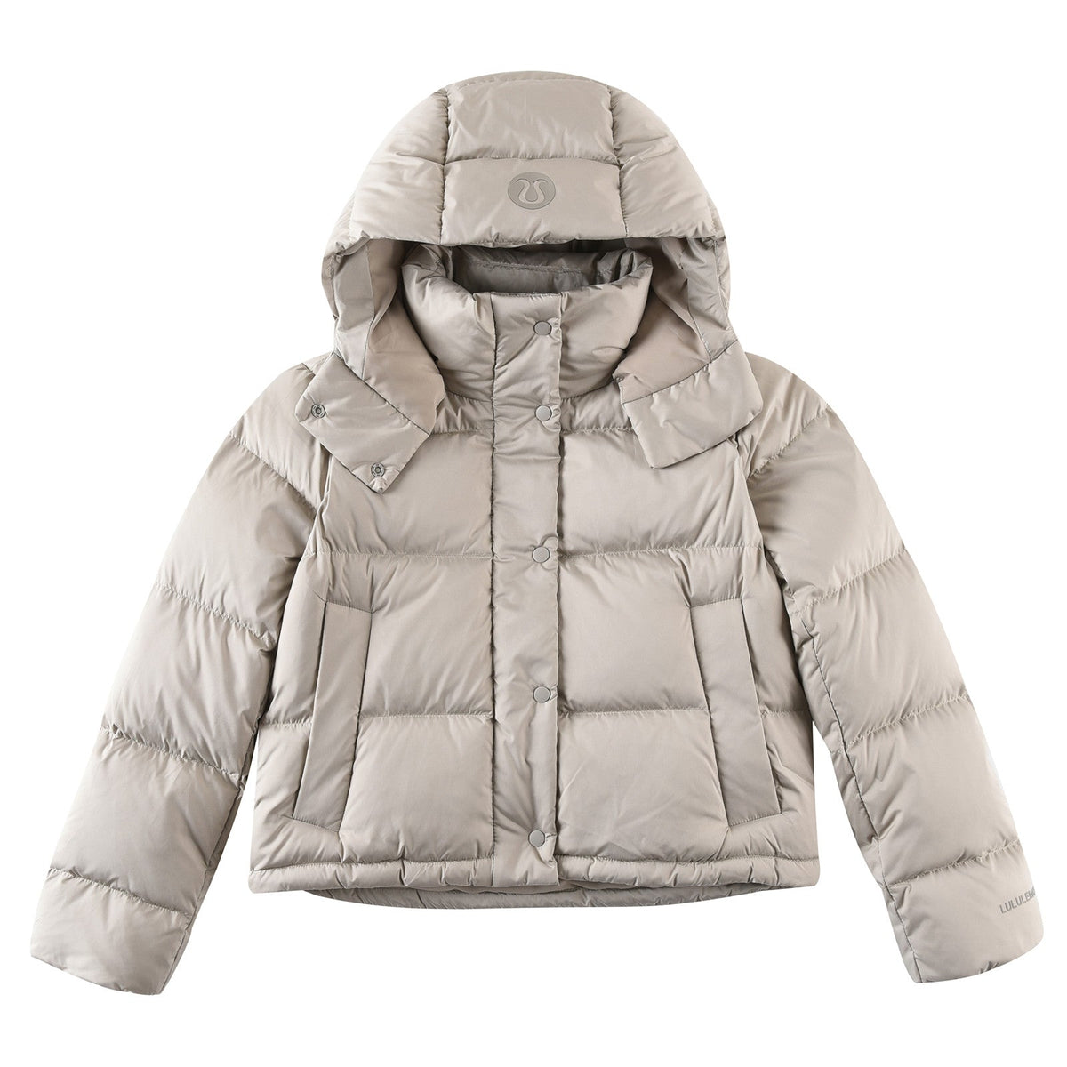 Lululemon SoftMatte Cropped Goose Down Puffer Jacket with Detachable Hood