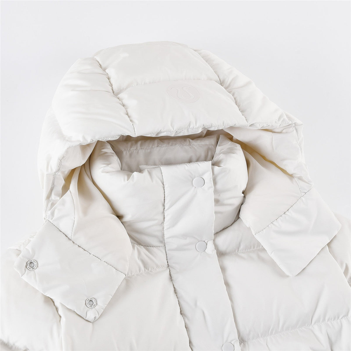 Lululemon SoftMatte Cropped Goose Down Puffer Jacket with Detachable Hood