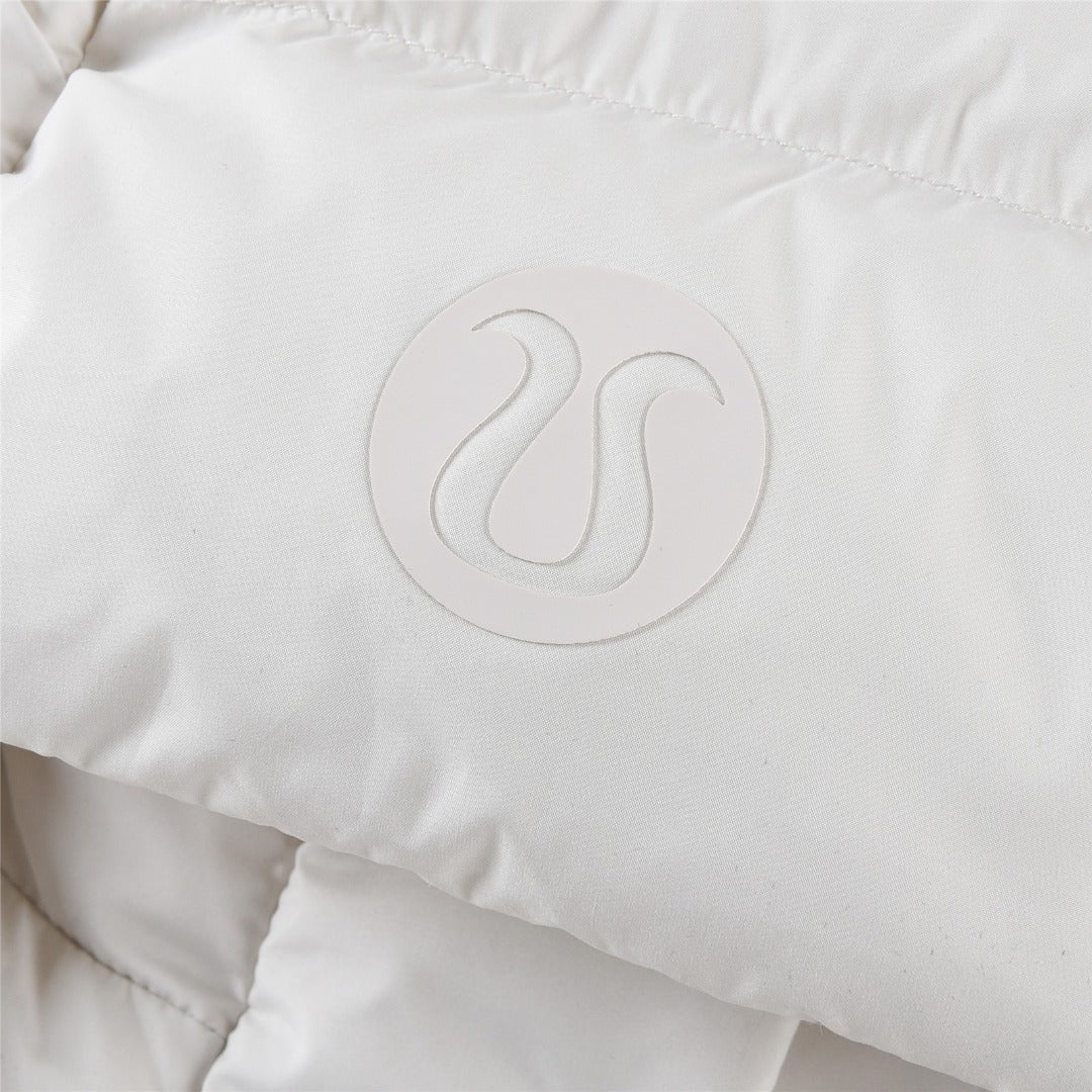 Lululemon SoftMatte Cropped Goose Down Puffer Jacket with Detachable Hood